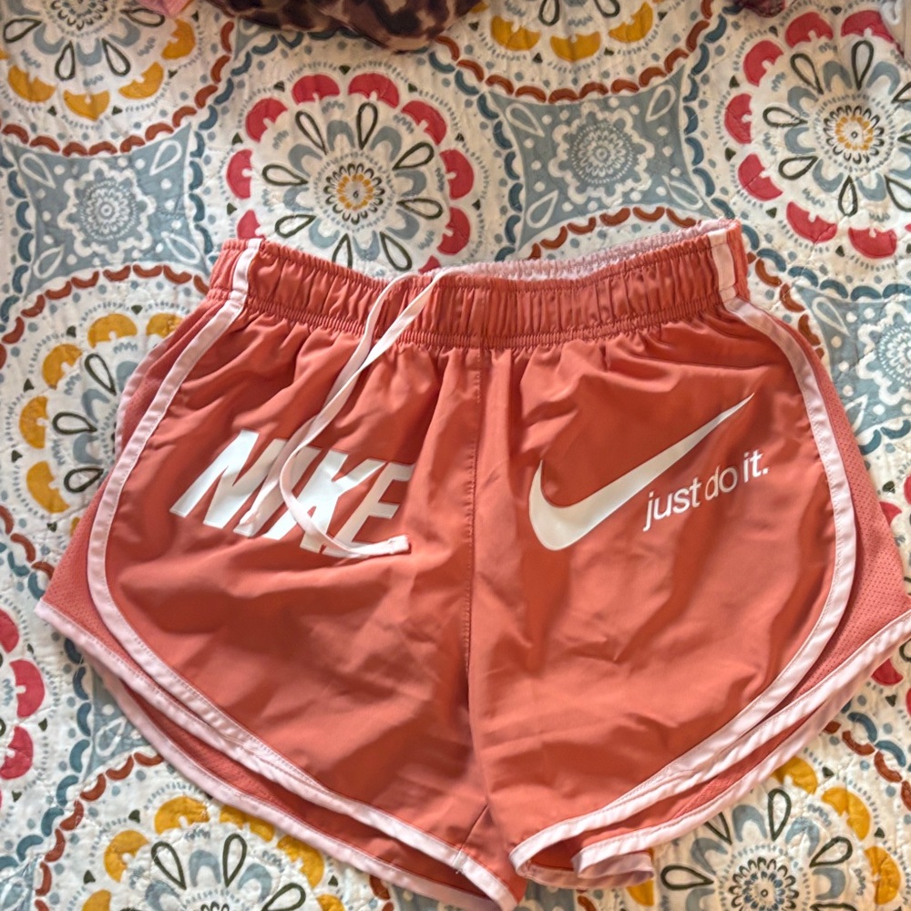 Nike Kids Coral and White Shorts